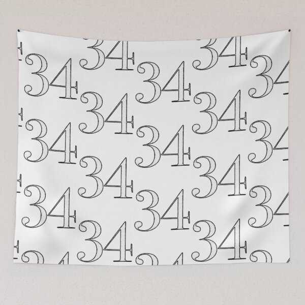 Item preview, Dotart/Dotwork illustration of Number 34 designed and sold by MagnetitaBySil.