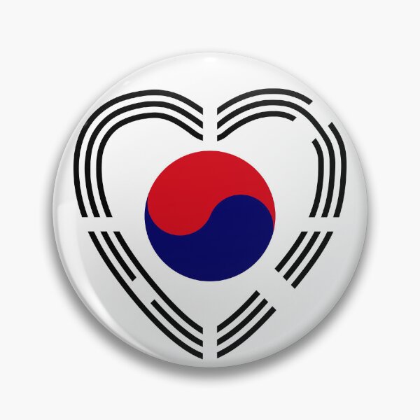 Item preview, Korean Patriot Flag Series (Heart) designed and sold by Carbon-Fibre Media.