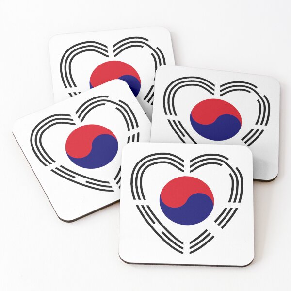 Item preview, Korean Patriot Flag Series (Heart) designed and sold by Carbon-Fibre Media.