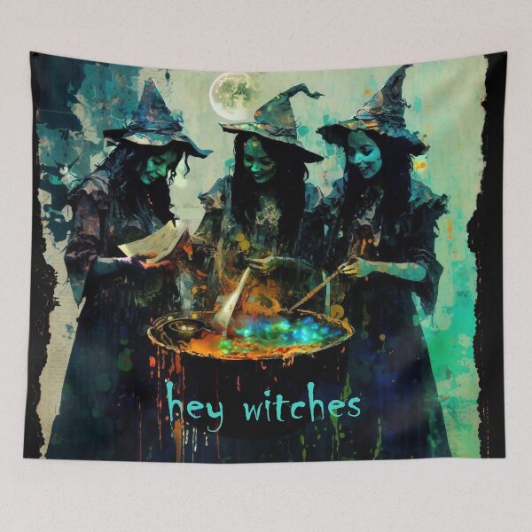 Item preview, 3 WITCHES MAKING A HALLOWEEN WITCHES BREW OCTOBER 31ST     Midjourney AI Artwork designed and sold by davidjulie.
