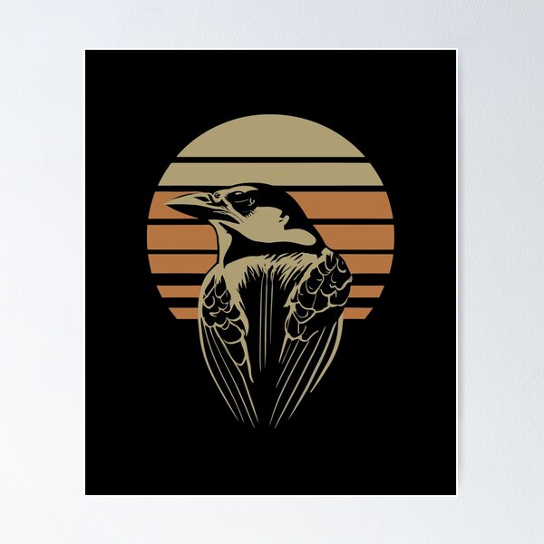 Item preview, Butcherbird Sunset Retro Style designed and sold by MikeKart.
