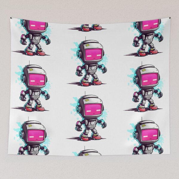 Item preview, Cyberpunk Robot – Cute Retro Futurist Companion designed and sold by SchorlCraft.