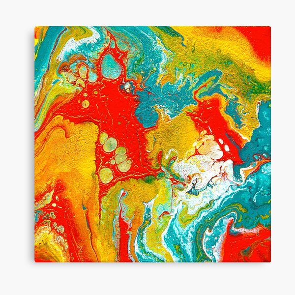 Colorful Fluid Art Canvas Print
