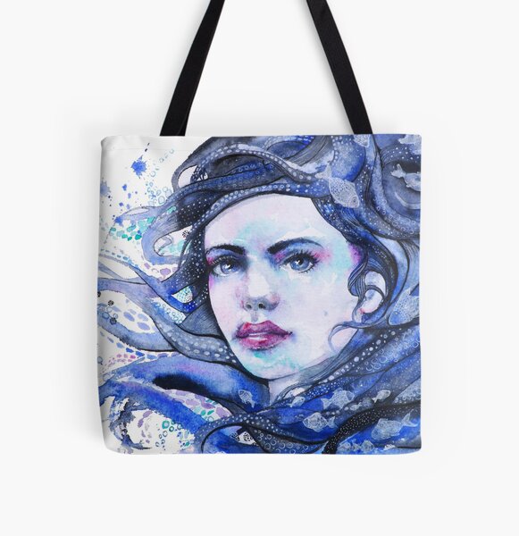Sea Girl All Over Print Tote Bag