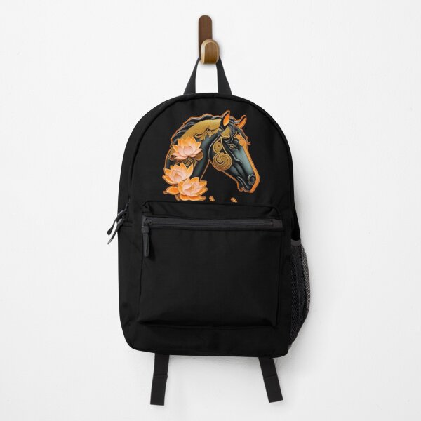 Item preview, Black horse orange floral designed and sold by Roxburylane.