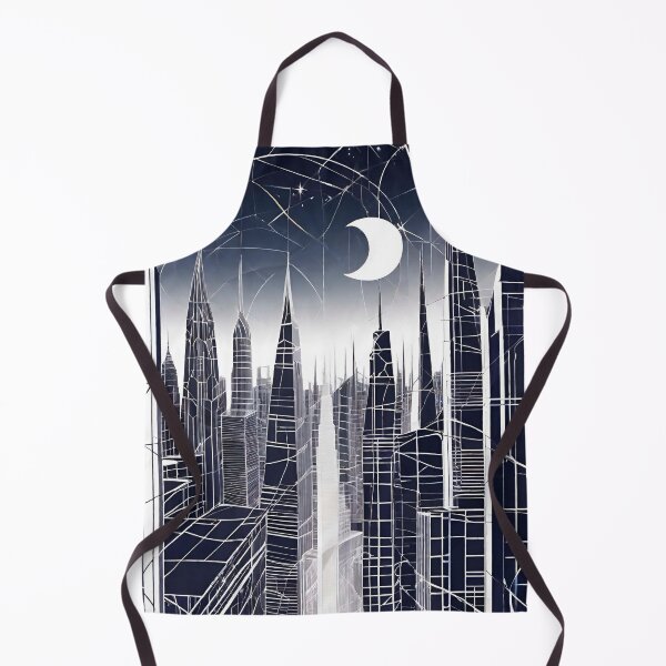 Item preview, Abstract City - Crescent Moon Geometry Art 16 designed and sold by Benito Del Ray.