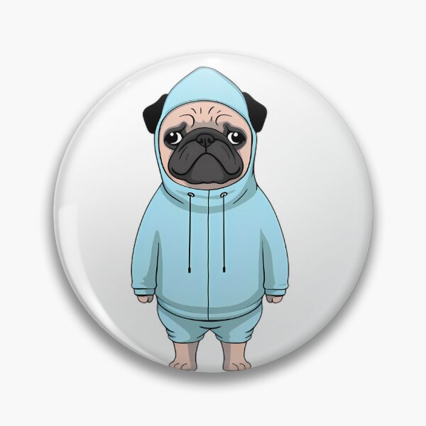 Artikelvorschau, Mops im Kapuzenpullover entworfen und verkauft von GalaxyExplorers.
