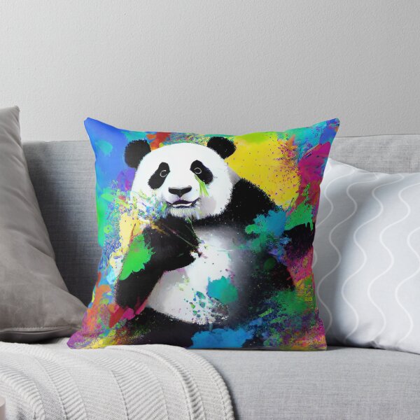 Item preview, Panda on colorful background designed and sold by blackwhiteblue.