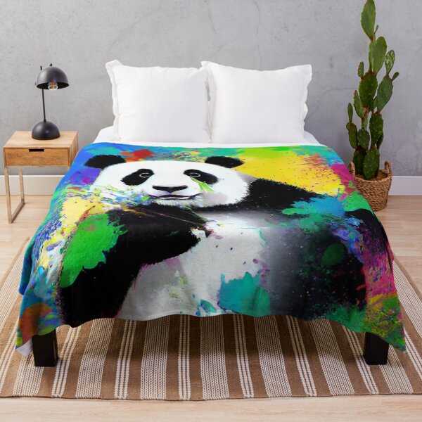 Item preview, Panda on colorful background designed and sold by blackwhiteblue.