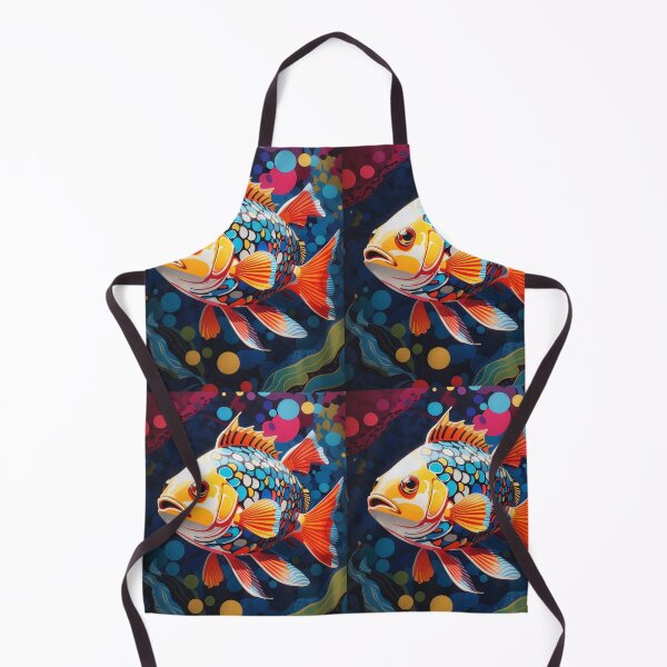 Item preview, Koi Fish pond of spotted cod fish carp in bright colors water designed and sold by sosmod1.