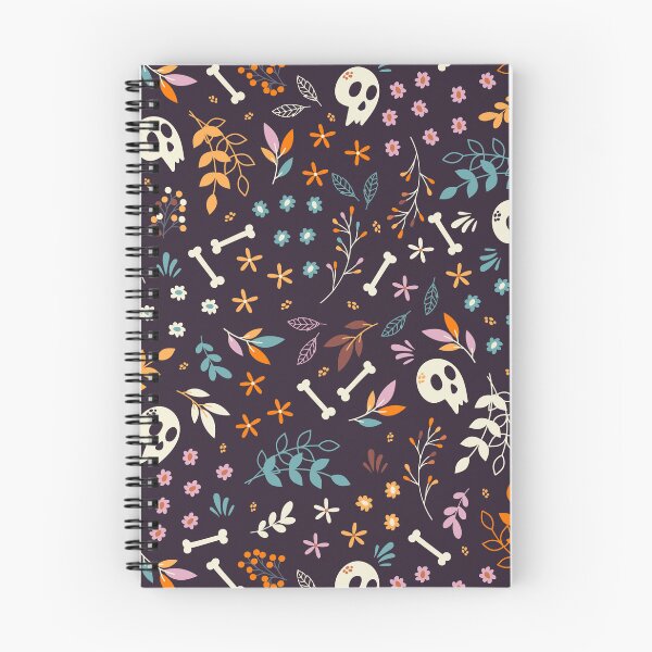 Item preview, Skull & Blossom Halloween Pattern designed and sold by IvanaGraphics.