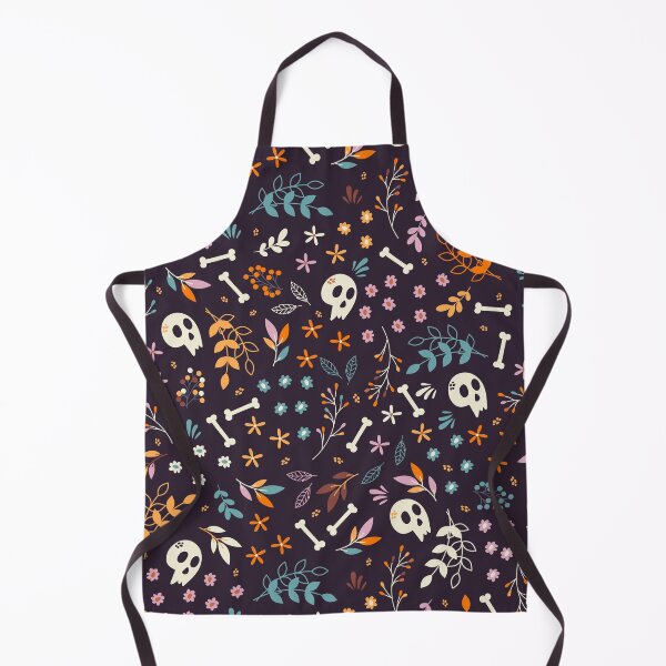 Item preview, Skull & Blossom Halloween Pattern designed and sold by IvanaGraphics.