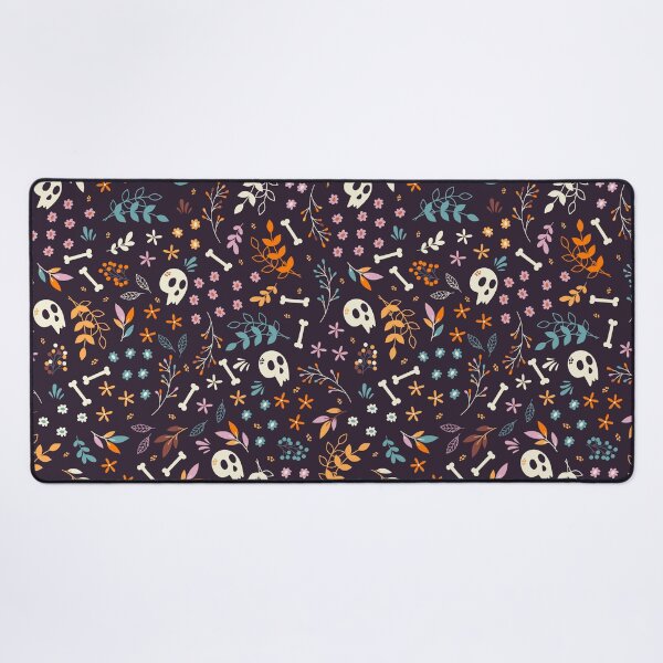 Item preview, Skull & Blossom Halloween Pattern designed and sold by IvanaGraphics.