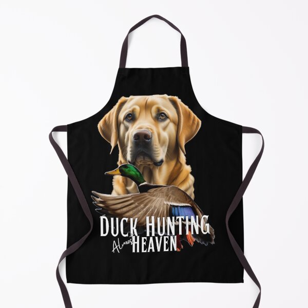Item preview, Duck Hunting Yellow Labrador Retriever and Flying Mallard designed and sold by LifeCrush.