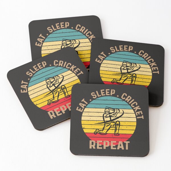 Item preview, Eat sleep cricket repeat designed and sold by ELOgift.