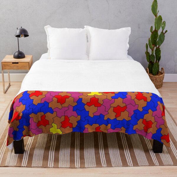 Item preview, Pink, Red, Yellow and Blue Einstein Geometric Aperiodic Monotile designed and sold by SorryFrog.