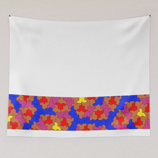 Item preview, Pink, Red, Yellow and Blue Einstein Geometric Aperiodic Monotile designed and sold by SorryFrog.