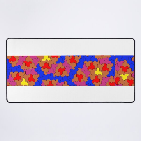 Item preview, Pink, Red, Yellow and Blue Einstein Geometric Aperiodic Monotile designed and sold by SorryFrog.
