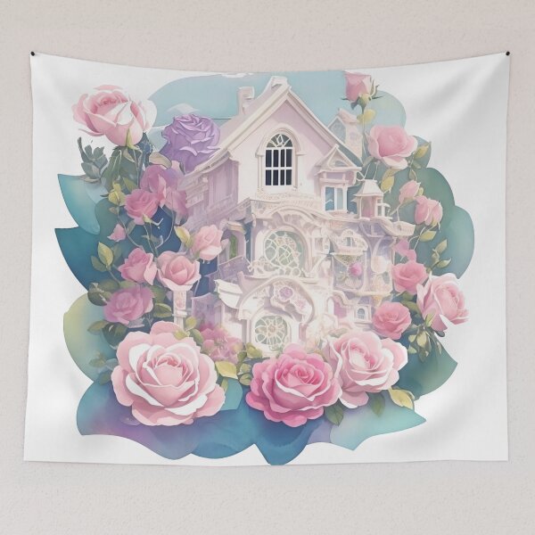 Item preview, Whimsical House Sticker: Pastel Fantasy in 3D Vector Art (122) designed and sold by WASjourney.