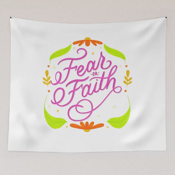 Item preview, Fear or Faith Typography designed and sold by Gabba Delgado.