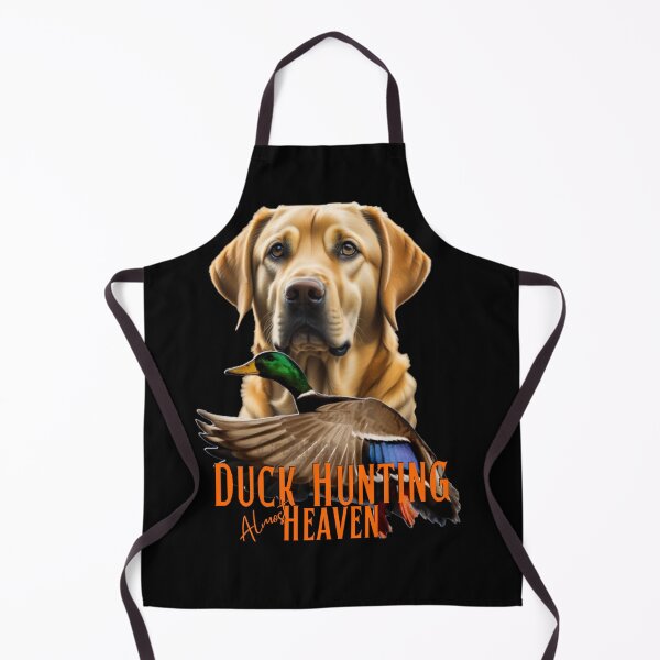 Item preview, Duck Hunting Yellow Labrador Retriever and Flying Mallard designed and sold by LifeCrush.