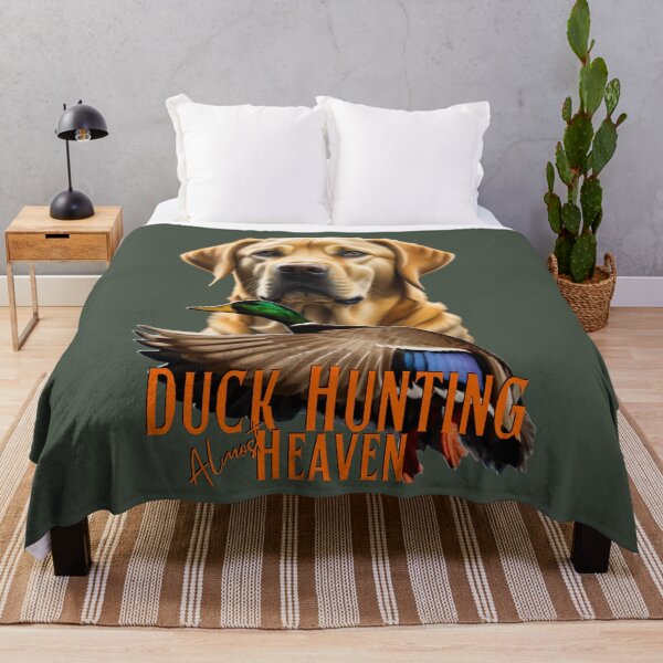 Item preview, Duck Hunting Yellow Labrador Retriever and Flying Mallard designed and sold by LifeCrush.