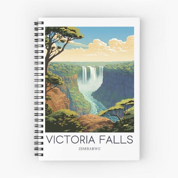Item preview, A Pop Art Travel Print of Victoria Falls - Zambia / Zimbabwe designed and sold by StudioRedKoala.