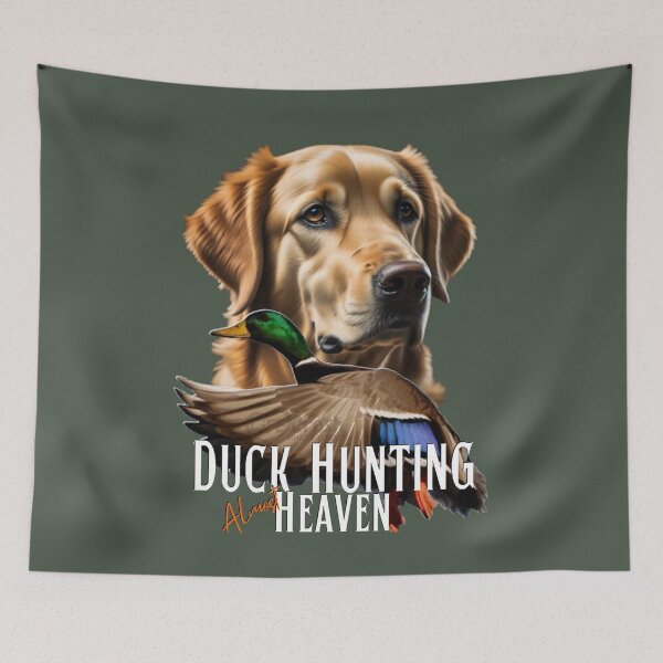 Item preview, Duck Hunting Golden Retriever and Flying Mallard designed and sold by LifeCrush.