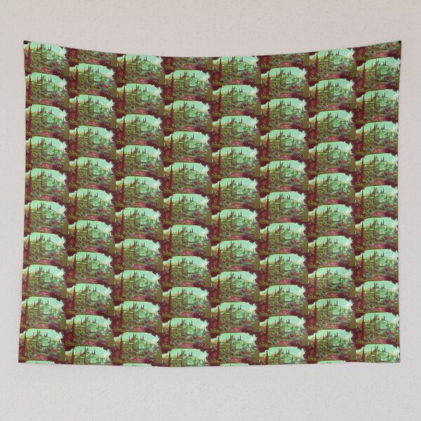 Item preview, The Alhambra, Granada, Spain, Verde, AI Generated Art - A Famous Monument of Islamic Architecture designed and sold by studioSharonKay.