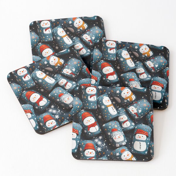 Item preview, Snowmen Fabric Pattern designed and sold by Nange and Gabe.