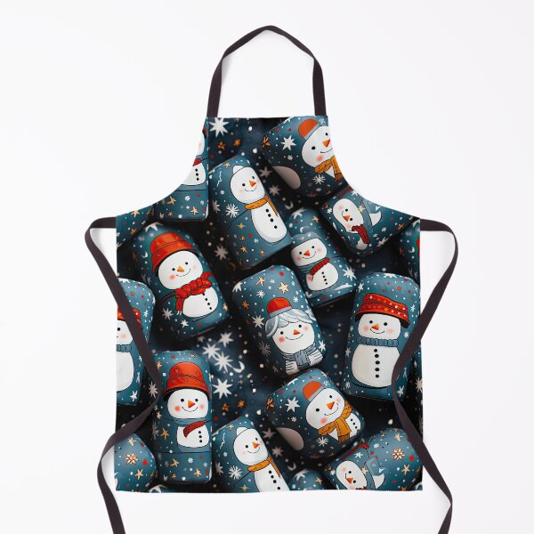 Item preview, Snowmen Fabric Pattern designed and sold by Nange and Gabe.