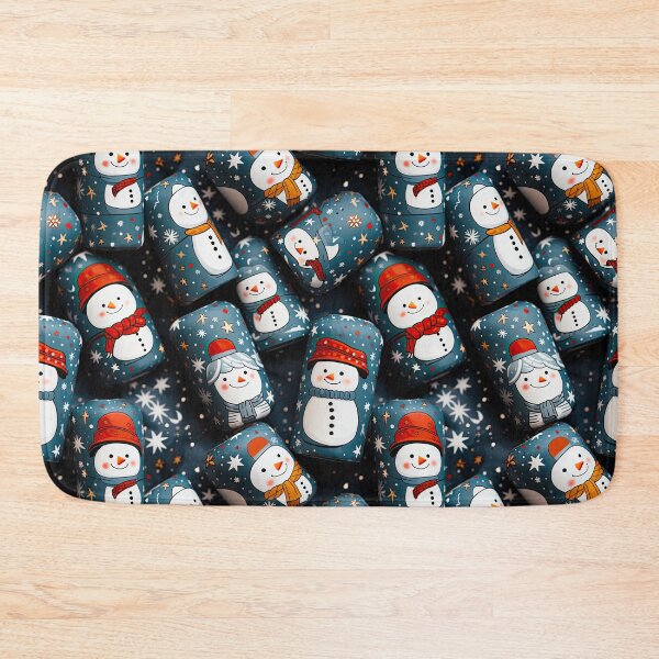Item preview, Snowmen Fabric Pattern designed and sold by Nange and Gabe.