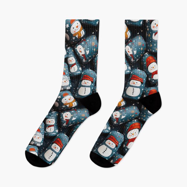 Item preview, Snowmen Fabric Pattern designed and sold by Nange and Gabe.