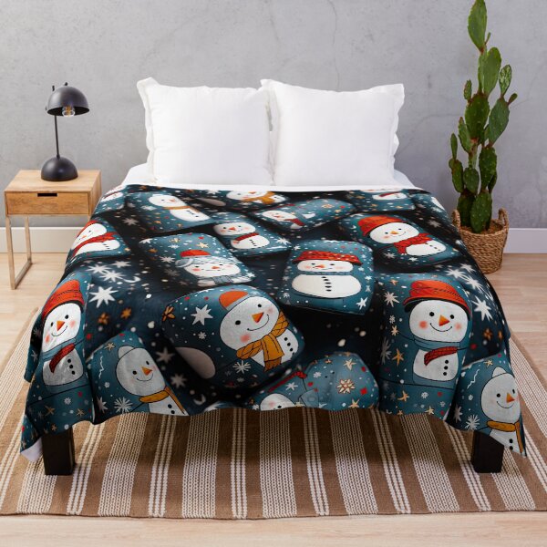 Item preview, Snowmen Fabric Pattern designed and sold by Nange and Gabe.
