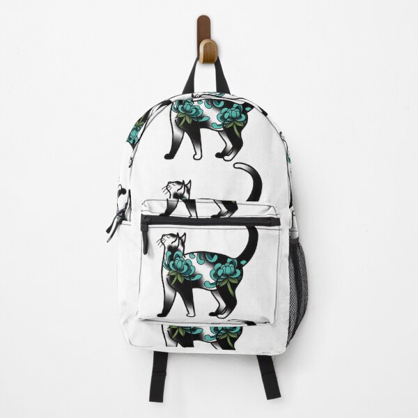 Item preview, Black Spotted Cat With Chrysanthemums designed and sold by gabbynrodriguez.