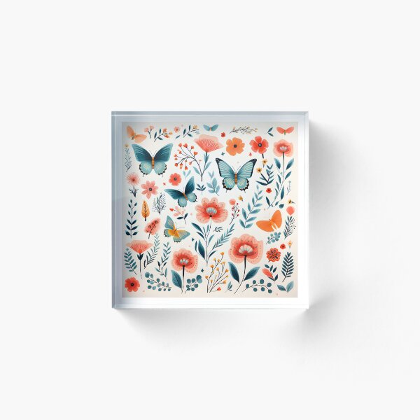 Item preview, Cute Flowers and Butterflies Happiness Beauty designed and sold by Nexuly.