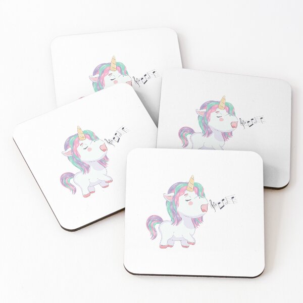 Item preview, Cute singing unicorn with gold horn. designed and sold by MojaDoodles.