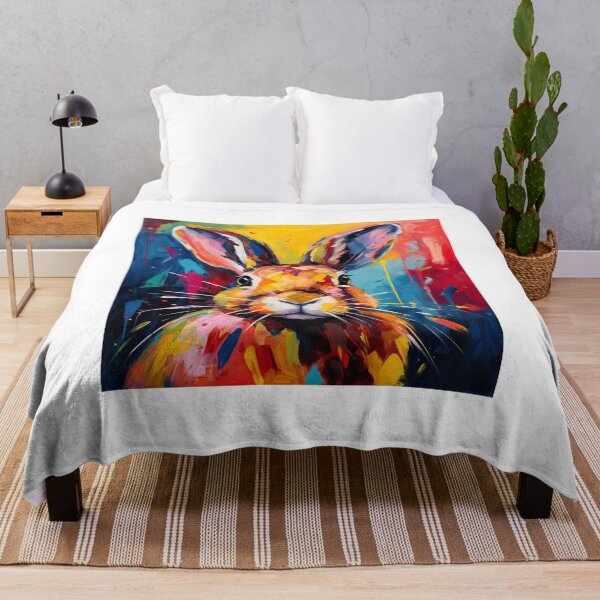 Artikelvorschau, Mehrfarbiges Kaninchengemälde – Brillante Kaninchenmagie entworfen und verkauft von Neuronexia.