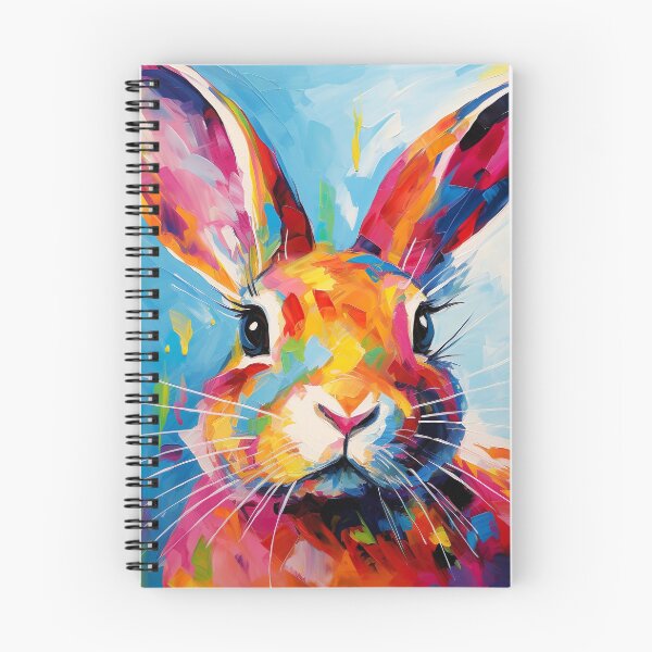 Item preview, Playful Rabbit's Colorful Portrait - Vibrant Animal Art designed and sold by Neuronexia.