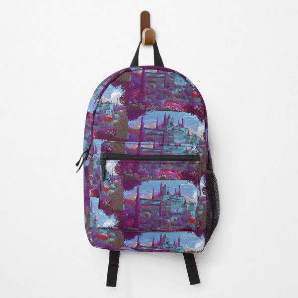 Item preview, The Alhambra, Granada, Spain, Azul-morado, AI Generated Art - A Famous Monument of Islamic Architecture designed and sold by studioSharonKay.