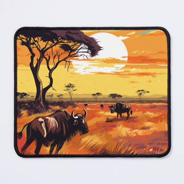 Item preview, A Pop Art Travel Print of the Serengeti National Park - Tanzania designed and sold by StudioRedKoala.
