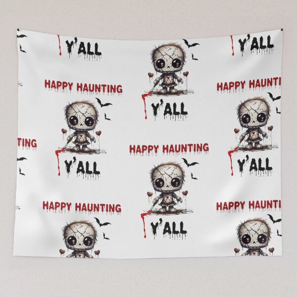 Item preview, Happy Haunting Yall, Haunting Season, Halloween Scary Doll designed and sold by SportyDogShop.