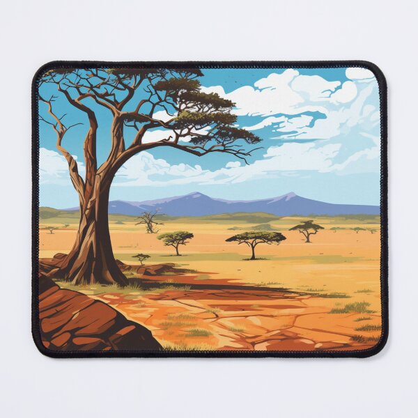 Item preview, A Pop Art Travel Print of the Serengeti National Park - Tanzania designed and sold by StudioRedKoala.