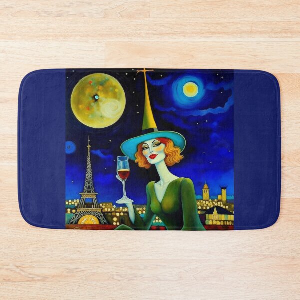 Item preview, Beautiful lady with a glass of wine near the Eiffel Tower in Paris. designed and sold by Natalia-Vlad.