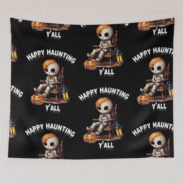 Item preview, Happy Haunting Yall, Haunting Season, Halloween Scary Doll designed and sold by SportyDogShop.