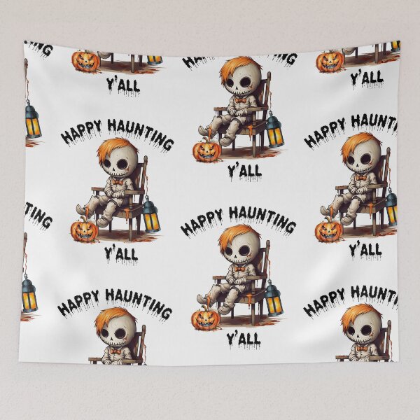 Item preview, Happy Haunting Yall, Haunting Season, Halloween Scary Doll designed and sold by SportyDogShop.