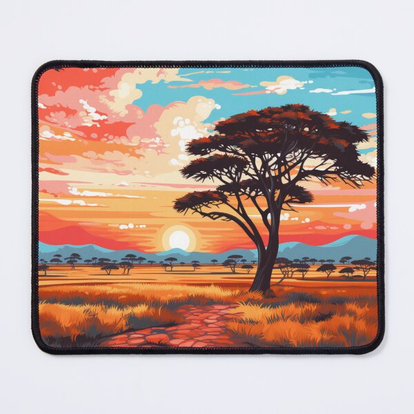 Item preview, A Pop Art Travel Print of the Serengeti National Park - Tanzania designed and sold by StudioRedKoala.