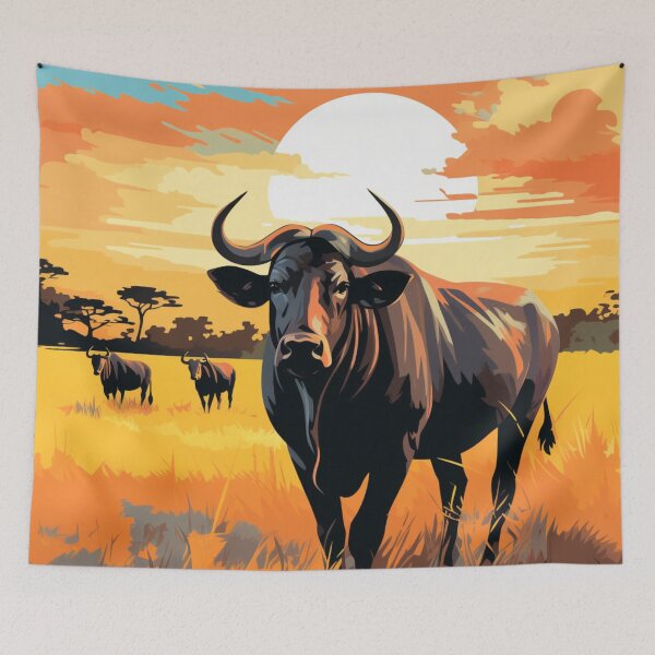Item preview, A Pop Art Travel Print of the Serengeti National Park - Tanzania designed and sold by StudioRedKoala.