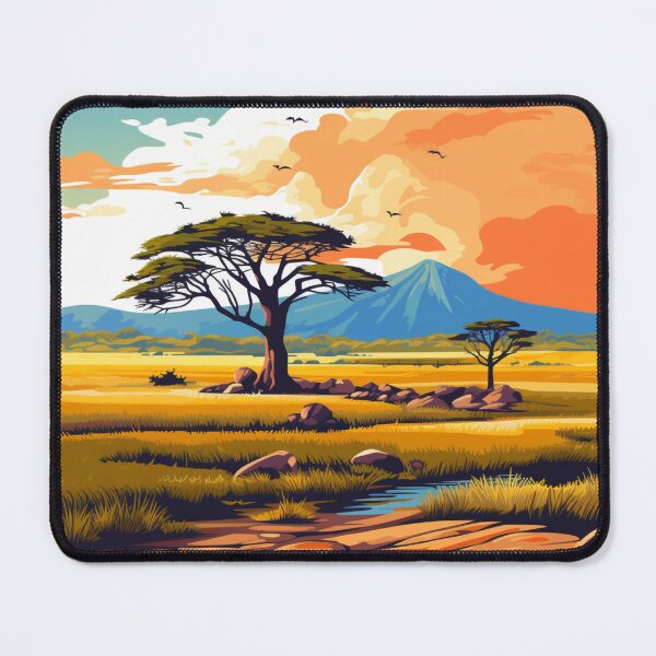 Item preview, A Pop Art Travel Print of the Serengeti National Park - Tanzania designed and sold by StudioRedKoala.