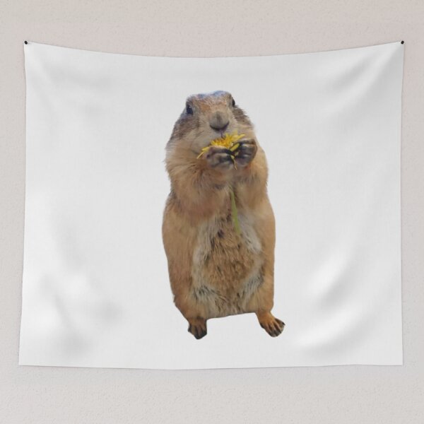 Item preview, ADORABLE BEAVER GROUNDCHUCK WITH FLOWER designed and sold by Erikasinhag.